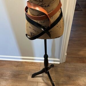 Brown and Black Leather Belts